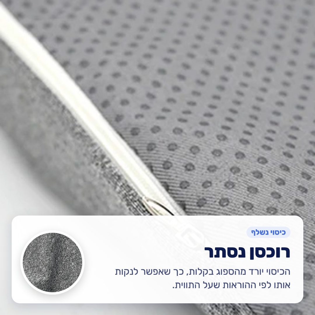 כיסוי עם רוכסן נסתר